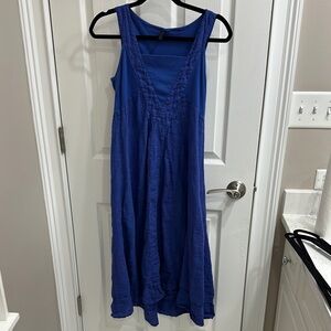 Elegant Inizio Blue Sleeveless Dress